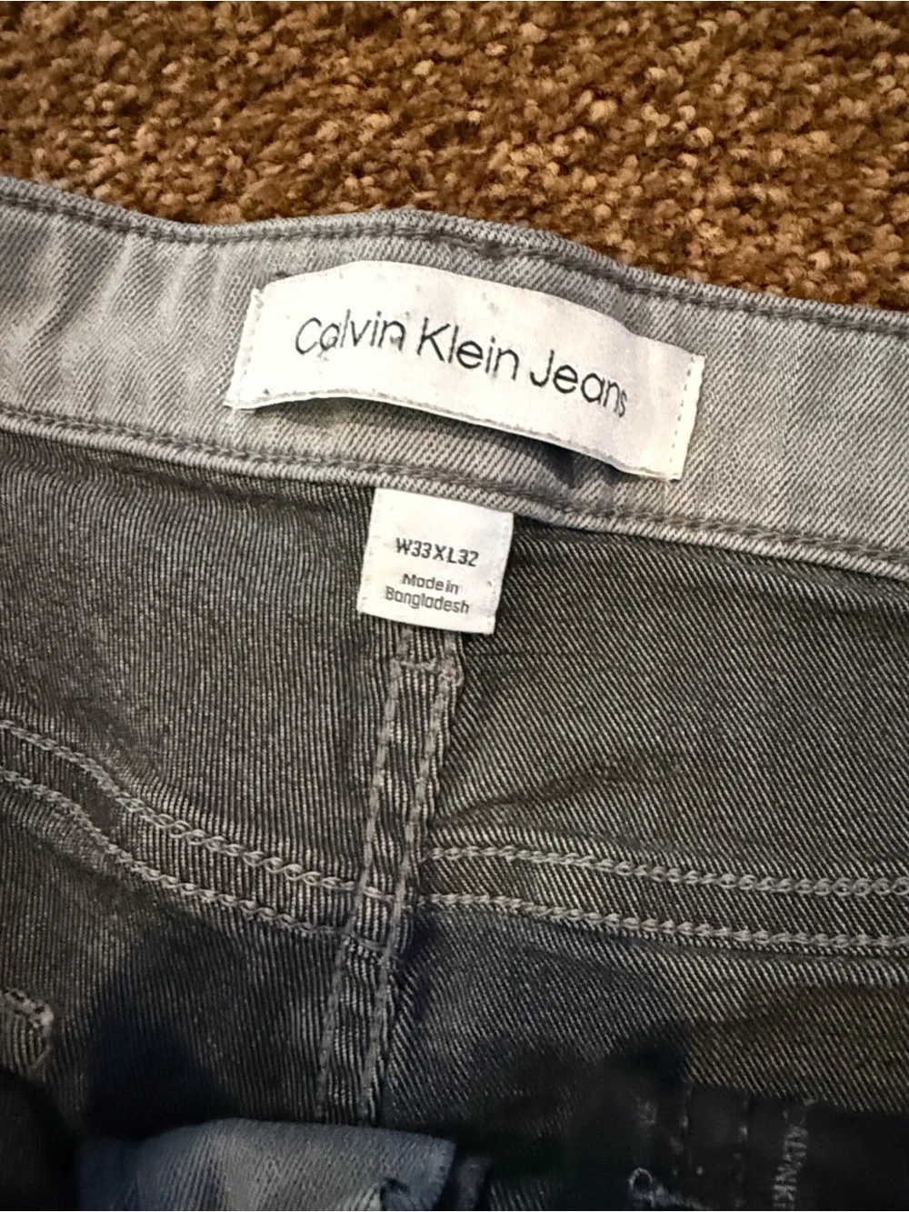 Men’s Slim Straight Jeans in Light Gray